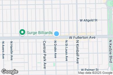 Map image of the property - 3535 W Fullerton Ave