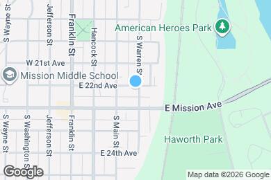 Map image of the property - 2202 S Warren St