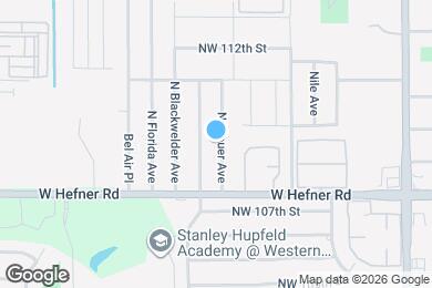 Map image of the property - 11013 N Brauer Ave