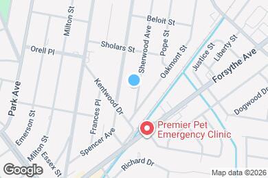 Map image of the property - 1811 Sherwood Ave