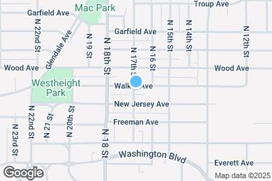 Map image of the property - 1623 Walker Ave