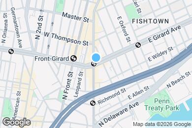 Map image of the property - 108 E Girard Ave
