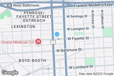 Map image of the property - 1834 W Fayette St