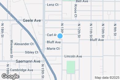 Map image of the property - 1324 Bluff Ave