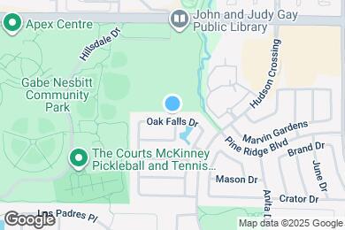 Map image of the property - 6800 Oak Falls Dr