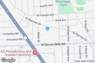 Map image of the property - 1031 N Sherman Dr