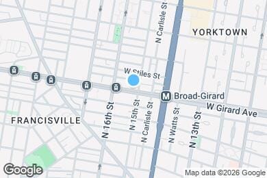 Map image of the property - 1523 W Girard Ave