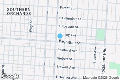 Map image of the property - 998 E Whittier St