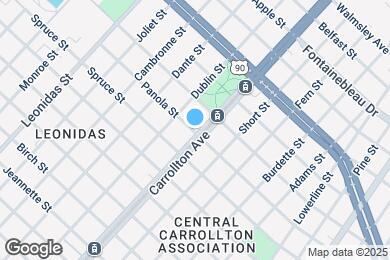 Map image of the property - 2102 S Carrollton Ave