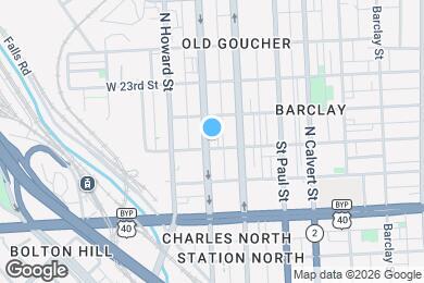 Map image of the property - 2105 Maryland Ave