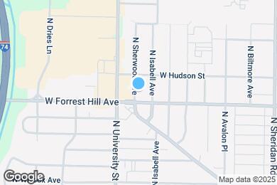 Map image of the property - 3110 N Sherwood Ave