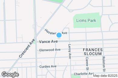 Map image of the property - 2015 Vance Ave