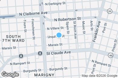 Map image of the property - 1230 Mandeville St