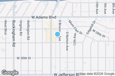 Map image of the property - 2837 S Bronson Ave