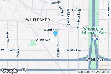 Map image of the property - 921 W 4th Ave