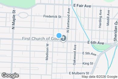 Map image of the property - 711 E 6th Ave