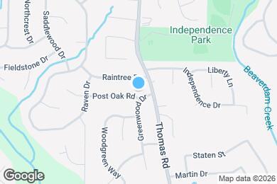 Map image of the property - 521 Post Oak Rd