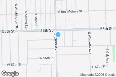 Map image of the property - 423 S Cass Ave