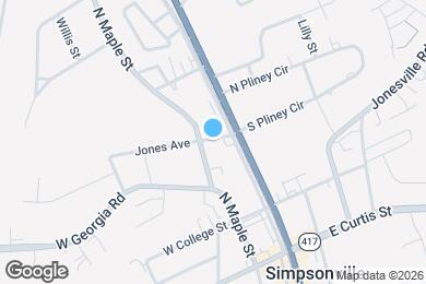 Map image of the property - 103 Jones Ave