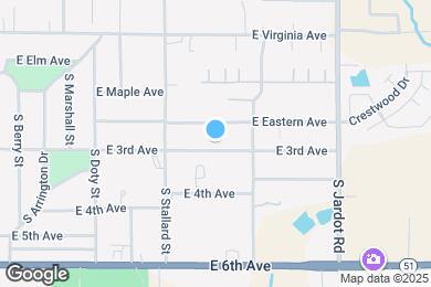 Map image of the property - 1618 E 3rd Ave