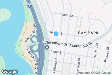 Map image of the property - 2520 Clairemont Dr