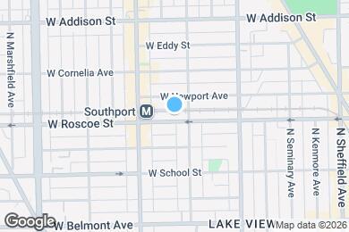 Map image of the property - 1314 W Roscoe St