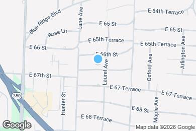 Map image of the property - 9058 E 66 Terrace