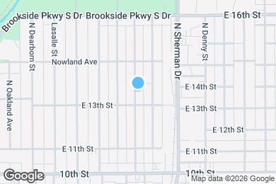 Map image of the property - 1321 N Ewing St