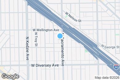 Map image of the property - 2922 N Sacramento Ave