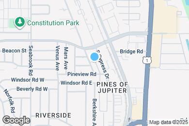 Map image of the property - Ocean House - 360 Fiesta Ave Jupiter, FL 3...