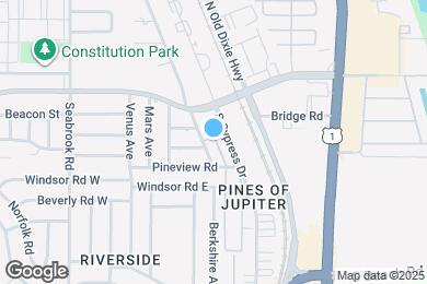 Map image of the property - Ocean House - 360 Fiesta Ave Jupiter, FL 33469