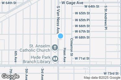 Map image of the property - 6810 S Van Ness Ave