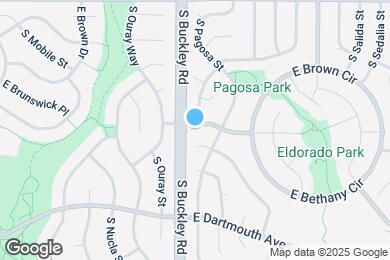 Map image of the property - 16932 E Bates Ave