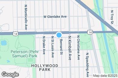 Map image of the property - 5940 N Bernard St