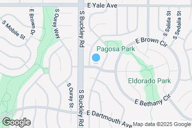 Map image of the property - 16971 E Bates Ave