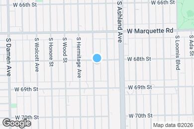 Map image of the property - 6807 S Paulina St