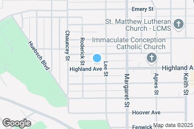 Map image of the property - 1428 Highland Ave