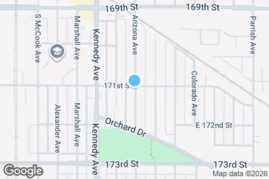 Map image of the property - 7100 Arizona Ave