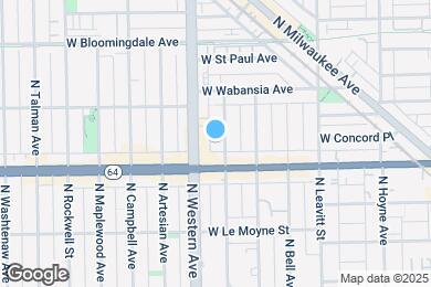 Map image of the property - 1624 N Claremont Ave