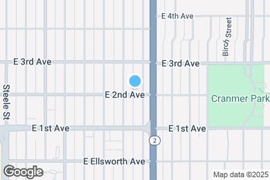 Map image of the property - 3825 E 2nd Ave