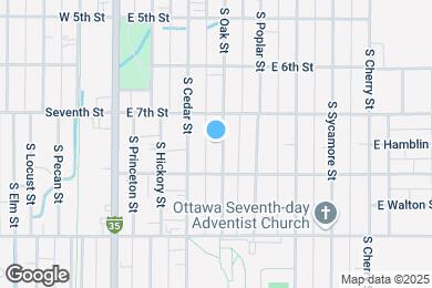 Map image of the property - 726 S Oak St