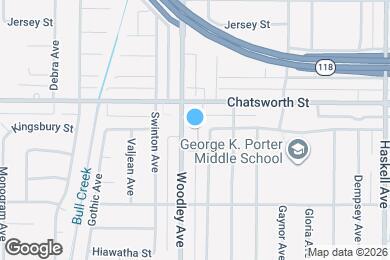 Map image of the property - 10636 Woodley Ave