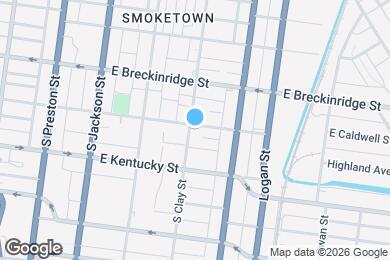 Map image of the property - 937 S Clay St