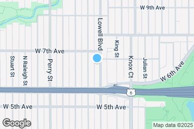 Map image of the property - 645 Lowell Blvd