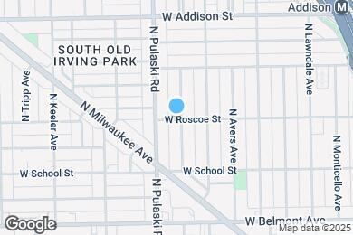Map image of the property - 3938 W Roscoe St