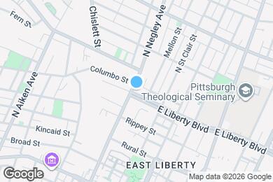 Map image of the property - 500 N Negley Ave