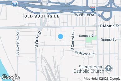 Map image of the property - 1307 S Senate Ave