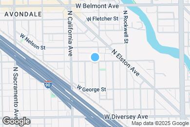 Map image of the property - 2958 N Washtenaw Ave