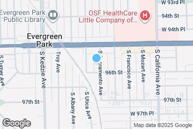 Map image of the property - 9542 S Sacramento Ave