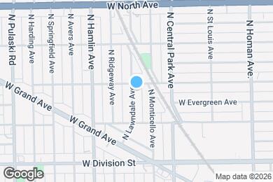 Map image of the property - 1351 N Lawndale Ave
